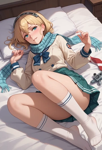 kantai_collection,colorado_(kancolle),spring,student uniform,blouse  - AI generated anime art