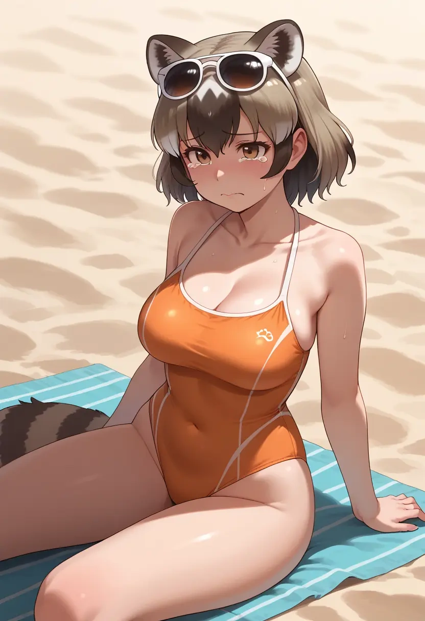 kemono_friends,common_raccoon_(kemono_friends),swimsuit,sexy  - 