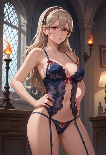 fire_emblem,corrin_(female)_(fire_emblem),lingerie  - AI generated anime art