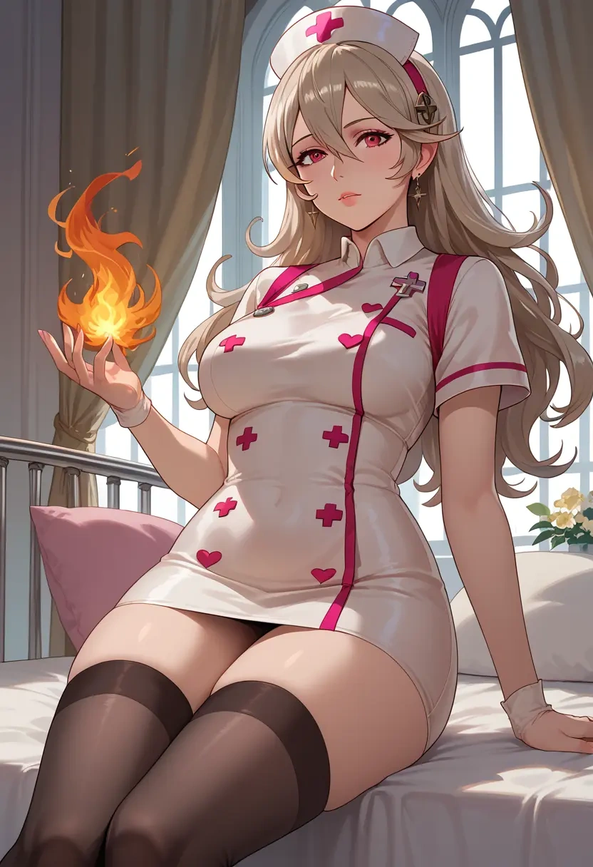 fire_emblem,corrin_(female)_(fire_emblem),nurse pantyhose,mini skirt, sexy  - 