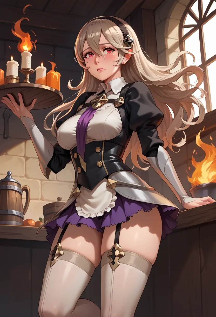 fire_emblem,corrin_(female)_(fire_emblem),mini skirt, stockings  - 