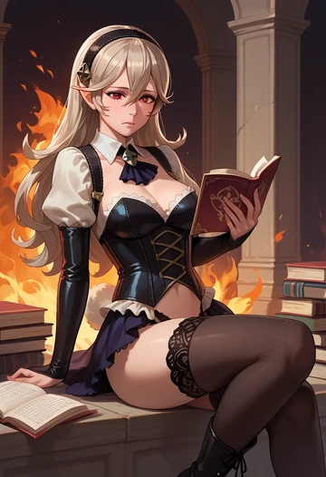 fire_emblem,corrin_(female)_(fire_emblem),bunny girl  - AI generated anime art