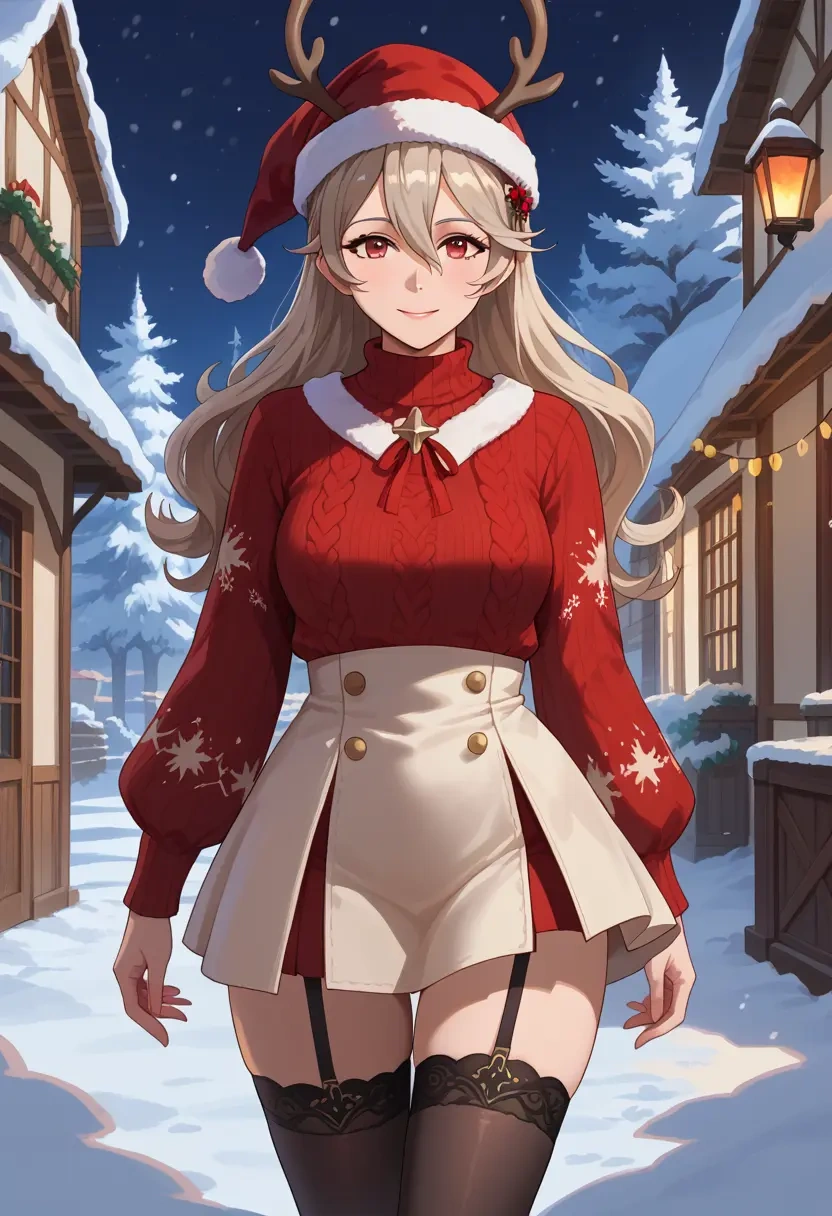 fire_emblem,corrin_(female)_(fire_emblem),sweater,stockings,Thigh garters  - 