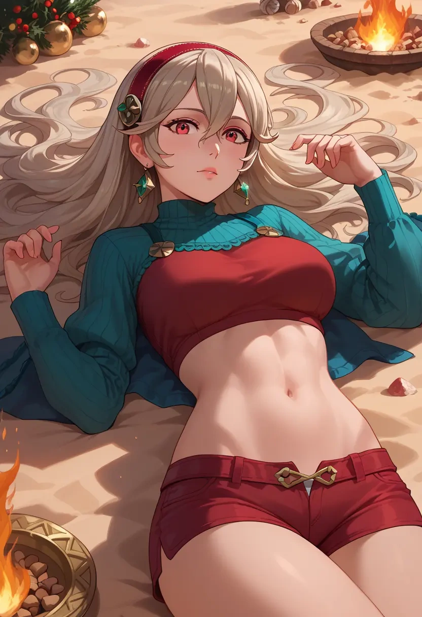 fire_emblem,corrin_(female)_(fire_emblem),red velvet shorts  - 