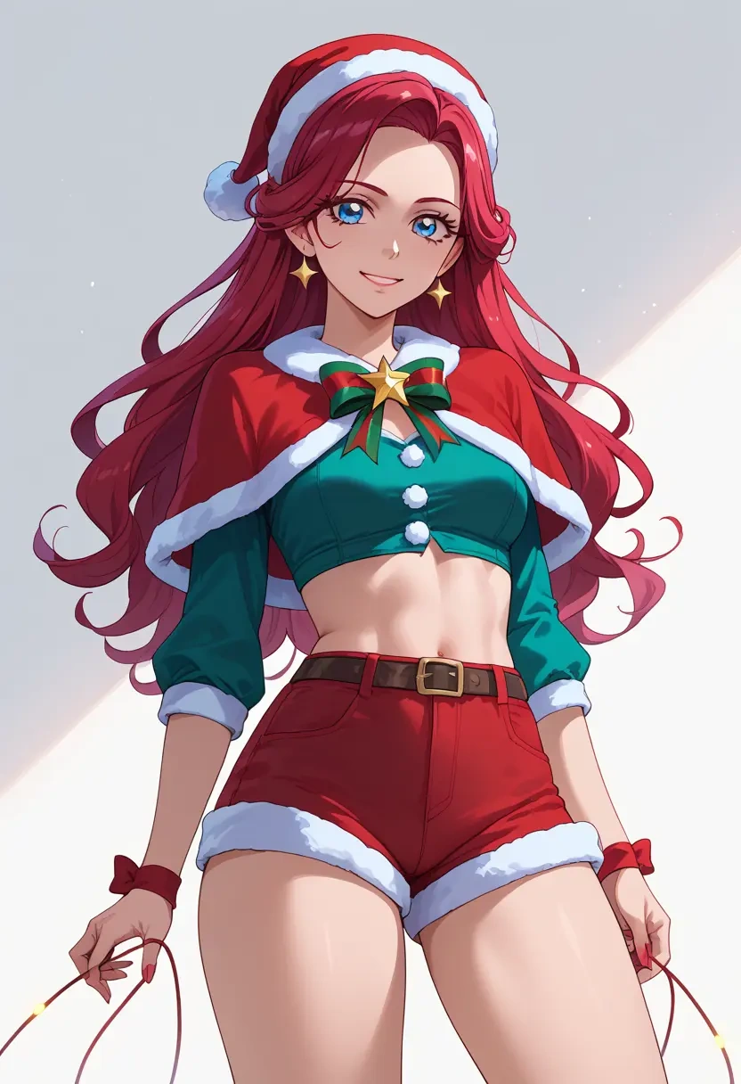 precure,cure_beauty,Christmas,red velvet shorts  - 