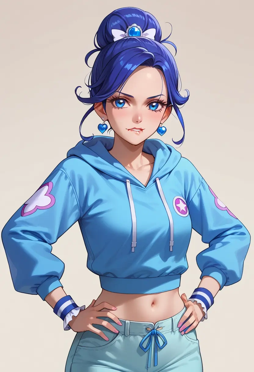 precure,cure_beauty,hoodie,cropped,high-waisted joggers  - 