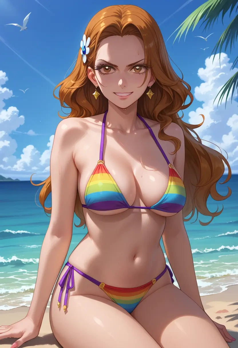 precure,cure_black,bikini,rainbow-colored,sexy  - 