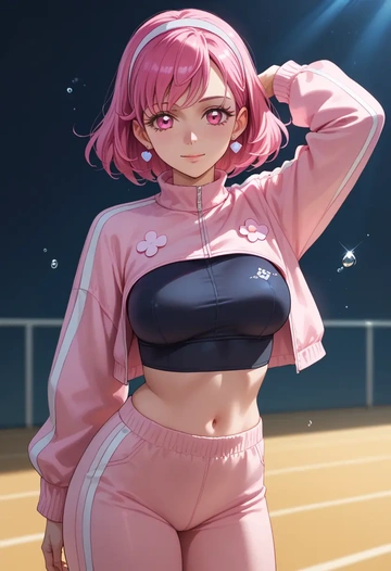 precure,cure_blossom,athletic,track suit  - AI generated anime art