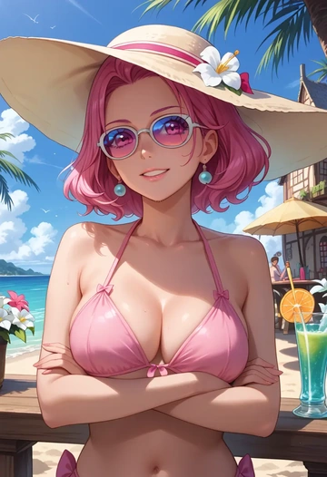 precure,cure_happy,bikini  - AI generated anime art