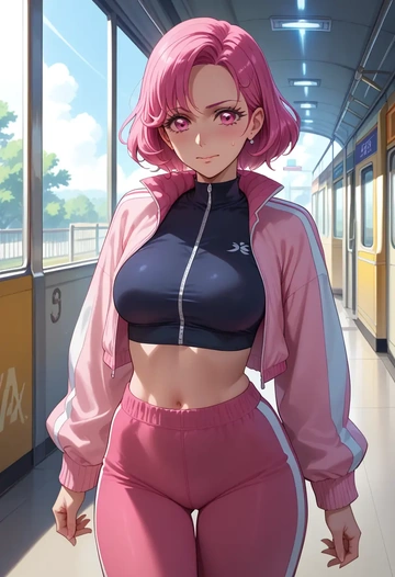 precure,cure_happy,athletic,track suit  - AI generated anime art