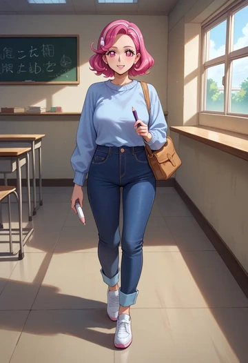 precure,cure_happy,teacher  - AI generated anime art