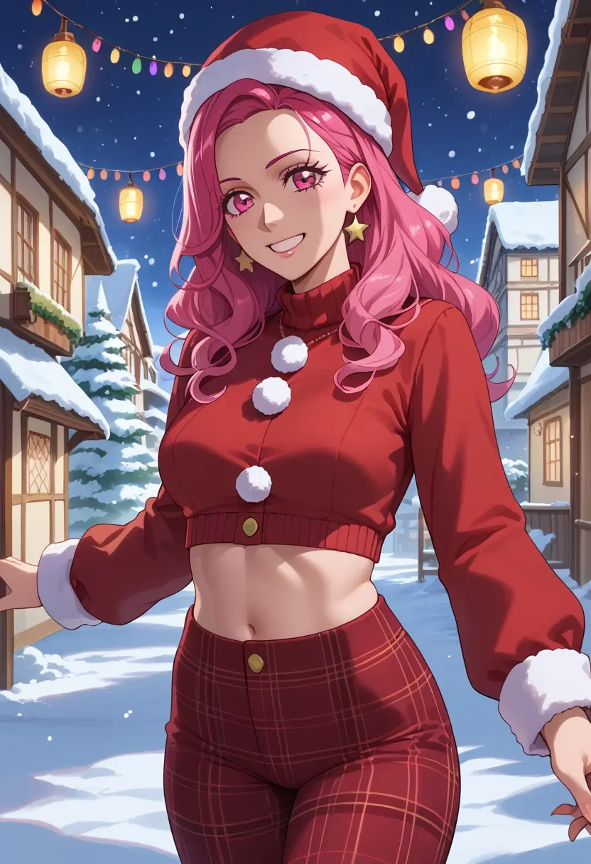 precure,cure_happy,Christmas,plaid trousers  - 