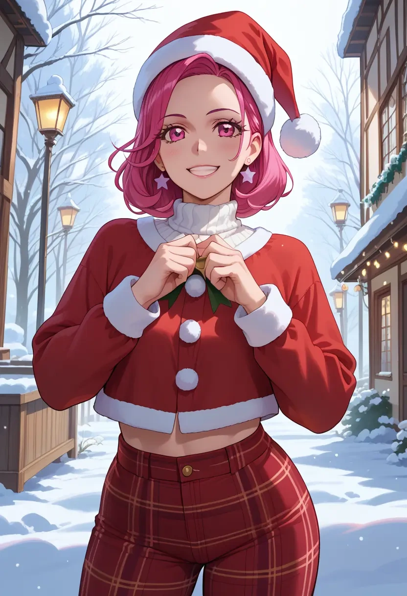 precure,cure_happy,Christmas,plaid trousers  - 