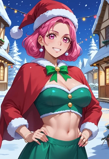 precure,cure_happy,Christmas,dress  - AI generated anime art