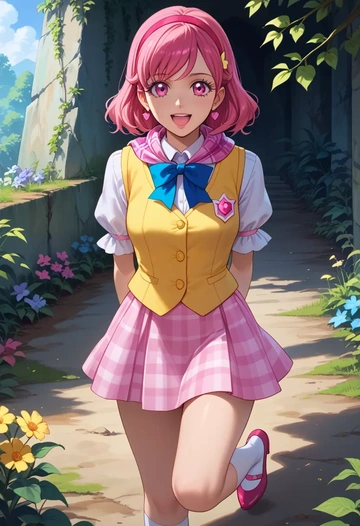 precure,cure_happy,spring,student uniform,vest  - AI generated anime art