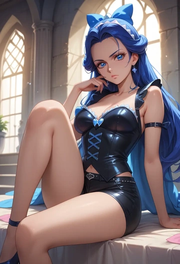 precure,cure_marine,leather,shorts  - AI generated anime art