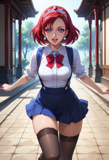 precure,cure_marine,secretary,stockings  - AI generated anime art