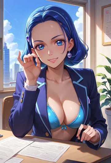 precure,cure_marine,OL, bikini, sexy  - AI generated anime art