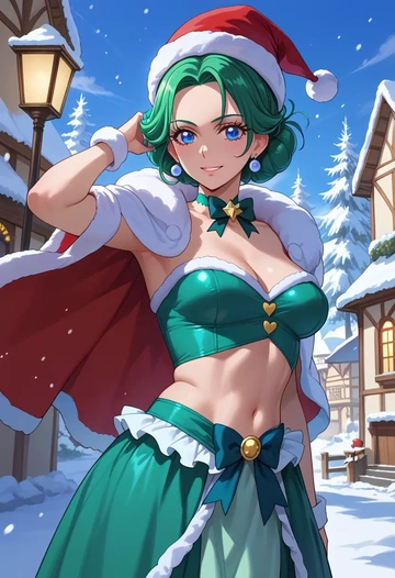 precure,cure_marine,Christmas,dress  - AI generated anime art