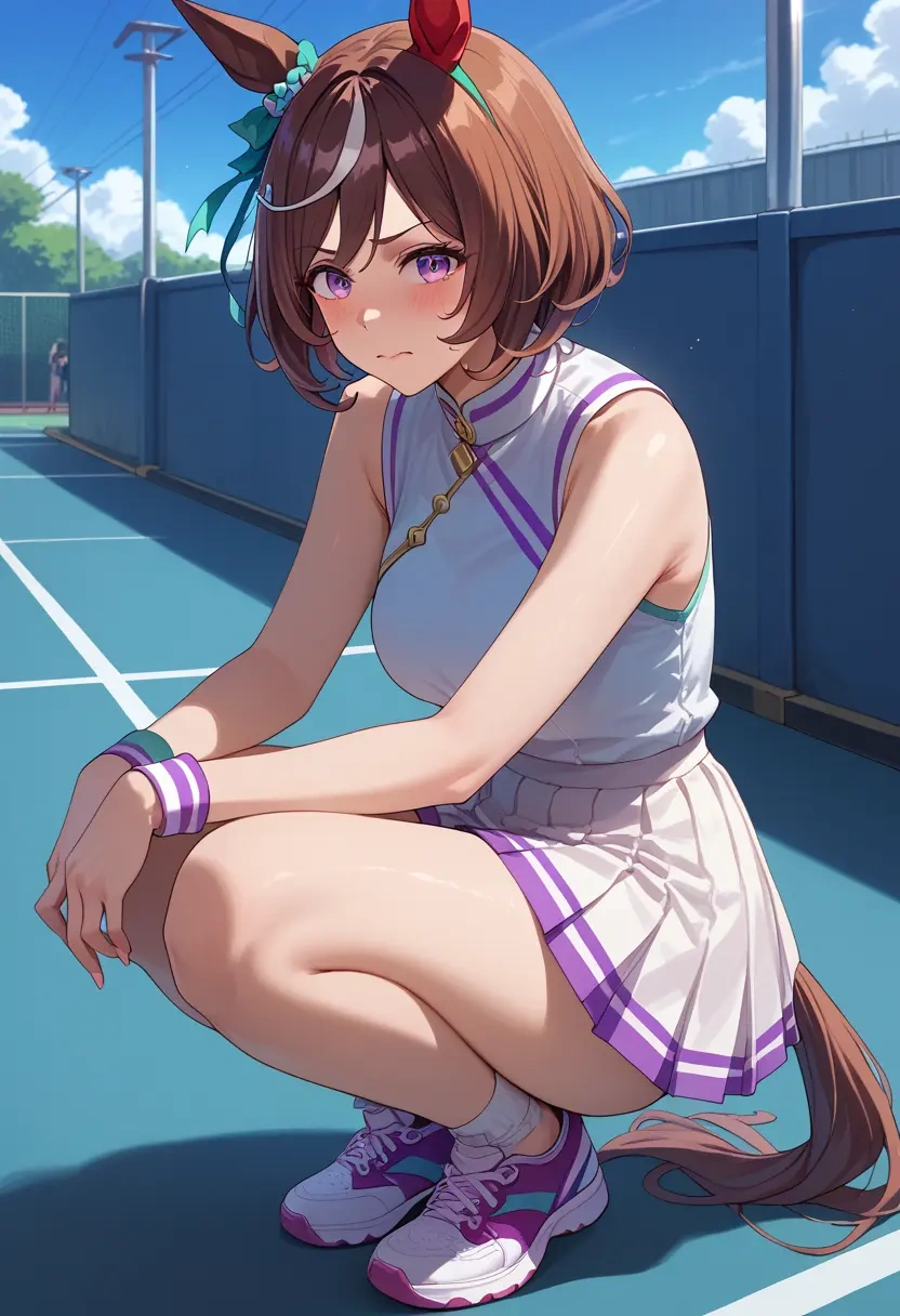 umamusume,curren_chan_(umamusume),tennis skirt  - 