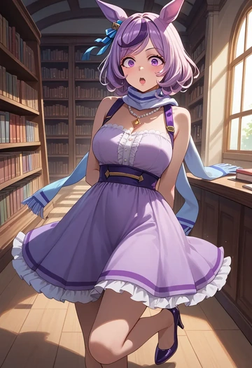 umamusume,curren_chan_(umamusume),spring,elegant woman,wrap dress  - AI generated anime art