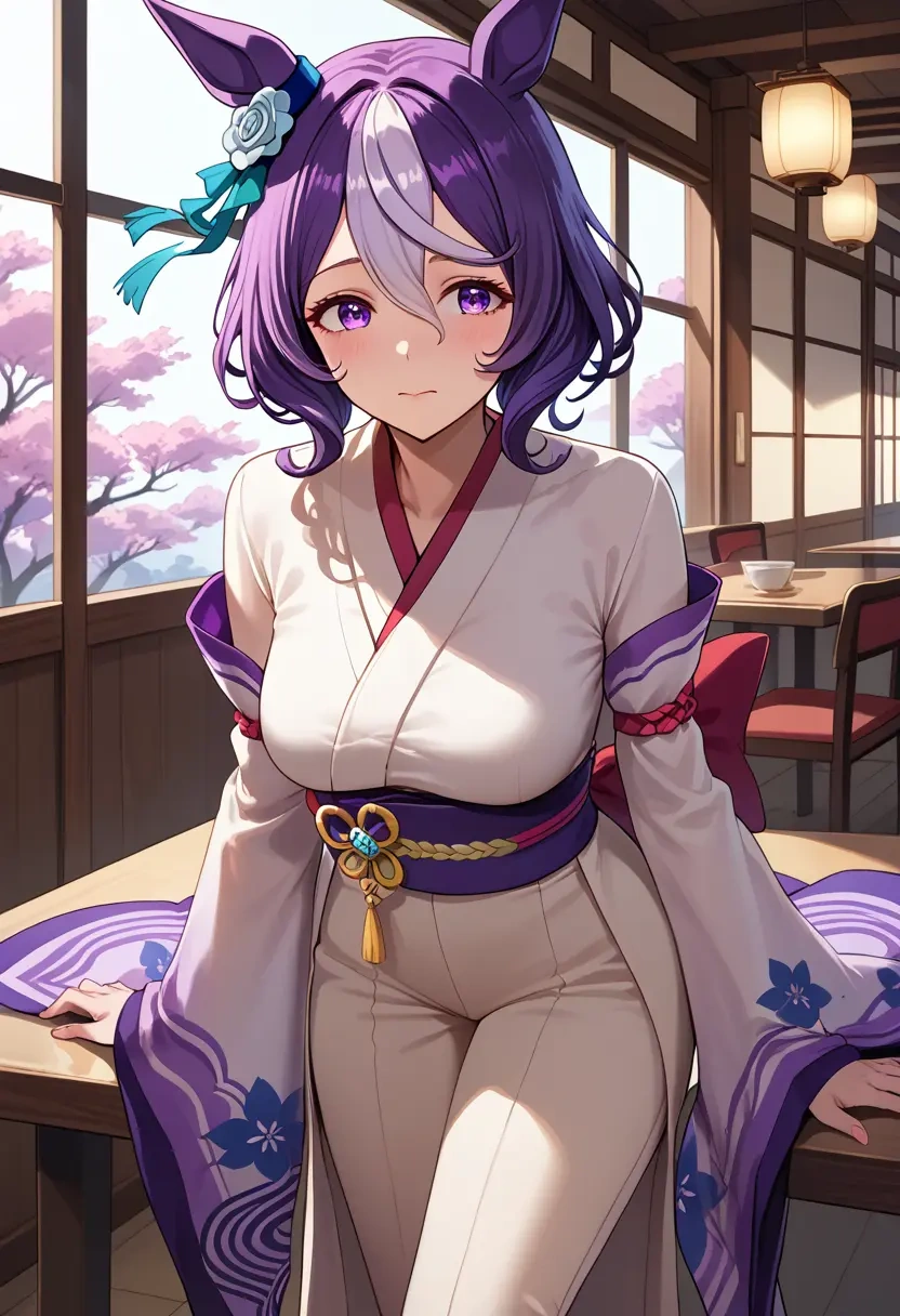 umamusume,curren_chan_(umamusume),kimono,silk,wide-leg trousers  - 