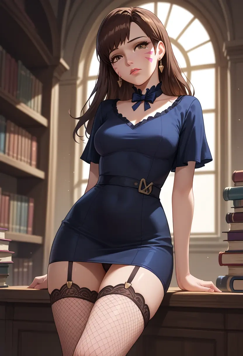 overwatch,d.va_(overwatch),secretary,stockings,sexy, panties  - 