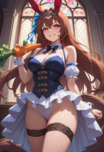 umamusume,daiwa_scarlet_(umamusume),bunny girl, sexy,stockings  - AI generated anime art