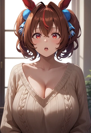 umamusume,daiwa_scarlet_(umamusume),sweater  - AI generated anime art