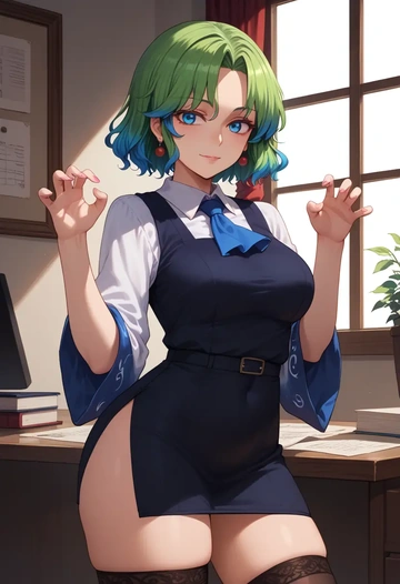 touhou,daiyousei,secretary, stockings  - AI generated anime art