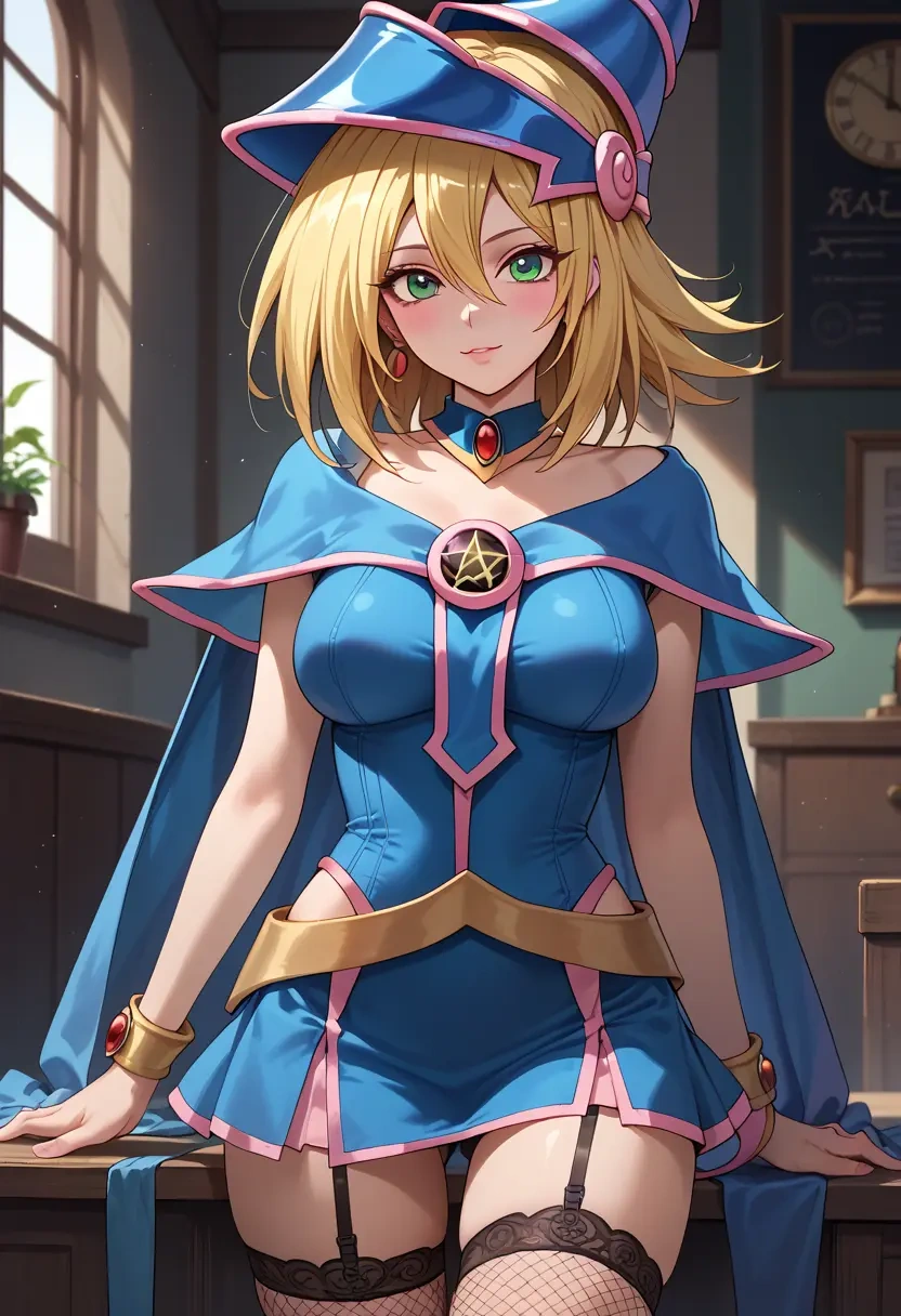 yu-gi-oh!,dark_magician_girl,secretary,stockings,sexy, panties  - 