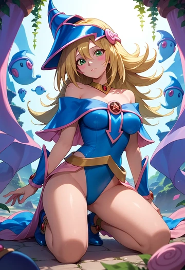 yu-gi-oh!,dark_magician_girl,swimsuit,sexy  - AI generated anime art