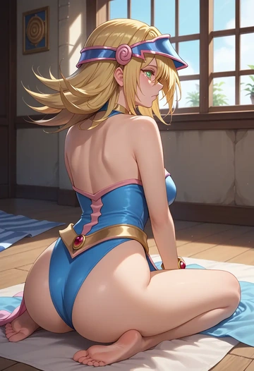 yu-gi-oh!,dark_magician_girl,swimsuit,sexy  - AI generated anime art