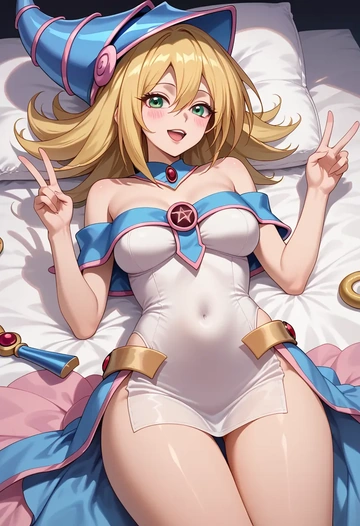 yu-gi-oh!,dark_magician_girl,silk slip dress  - AI generated anime art