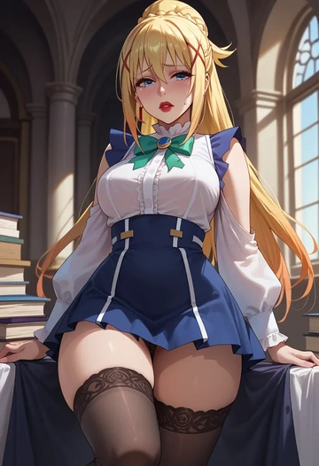 kono_subarashii_sekai_ni_shukufuku_wo!,darkness_(konosuba),secretary,stockings  - AI generated anime art