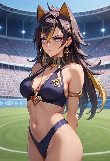 genshin impact,dehya_(genshin_impact),athletic  - AI generated anime art