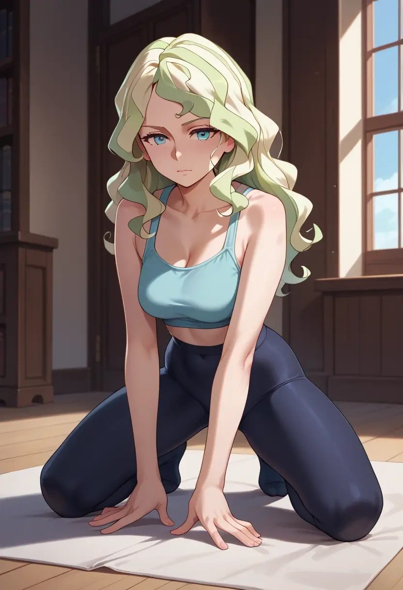 little_witch_academia,diana_cavendish,leggings,yoga  - 