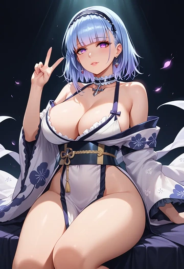 azur_lane,dido_(azur_lane),kimono,sexy  - AI generated anime art