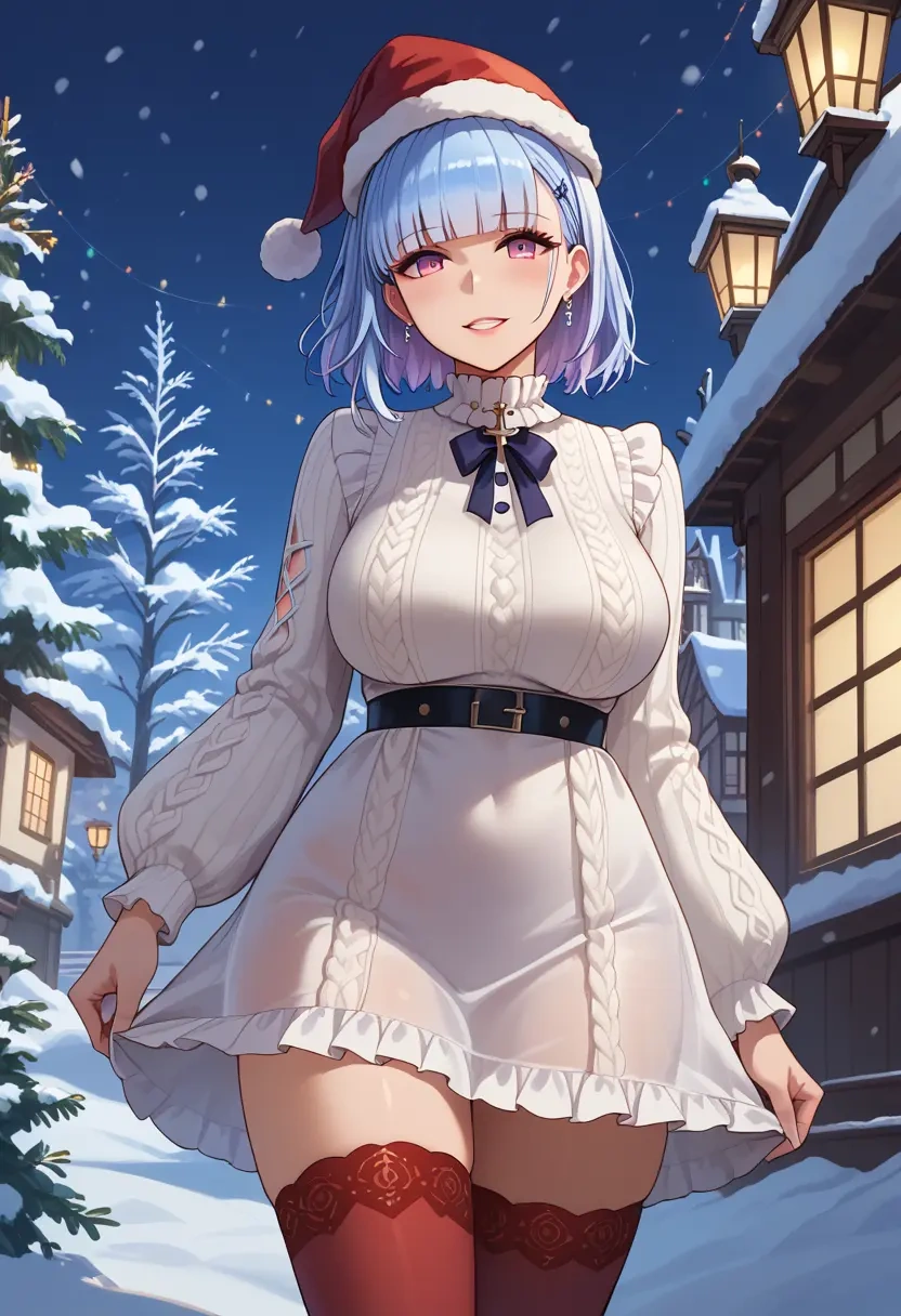 azur_lane,dido_(azur_lane),Christmas,sweater dress,stockings  - 