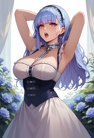 azur_lane,dido_(azur_lane),corset,bustier,long tulle skirt  - AI generated anime art