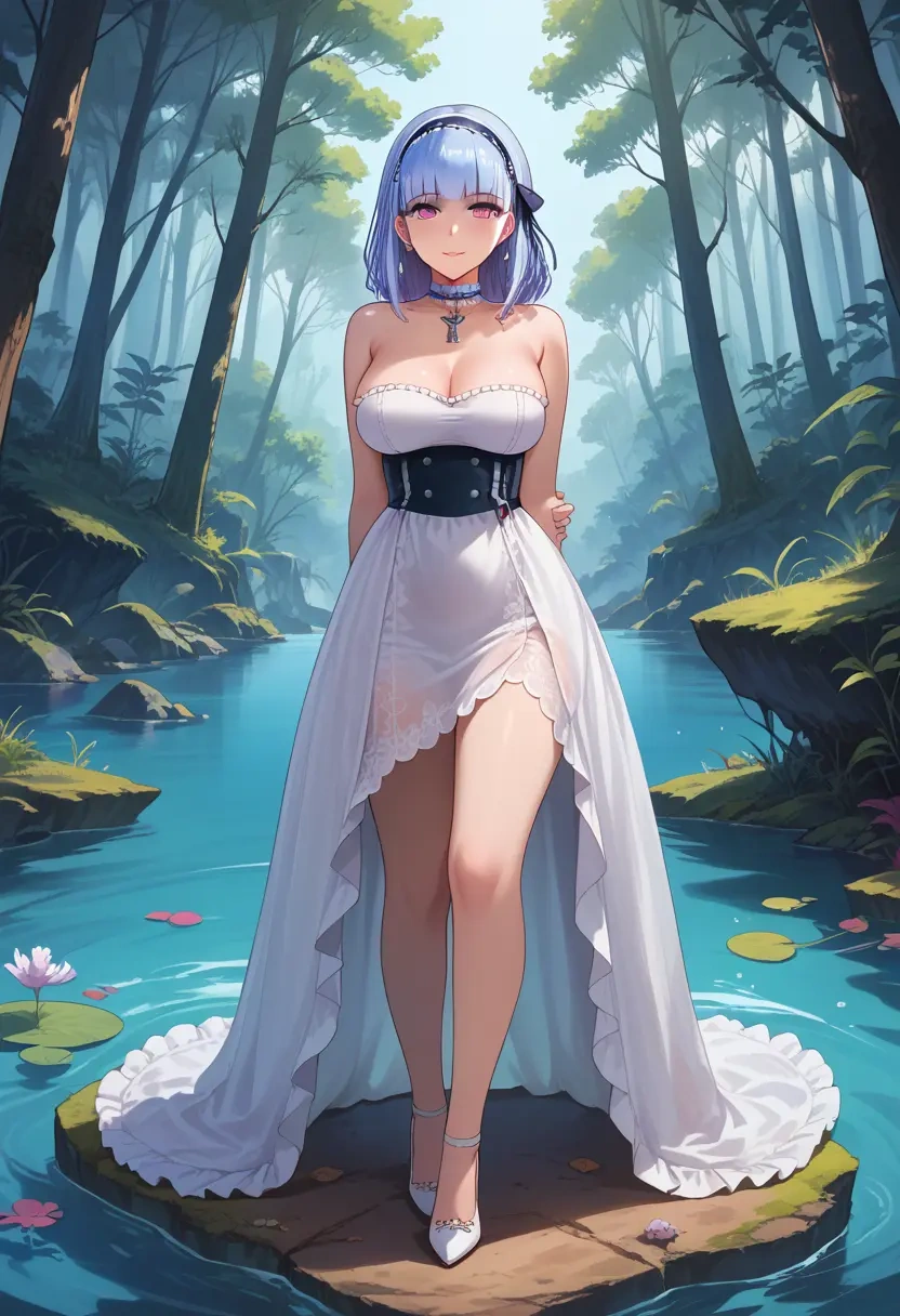 azur_lane,dido_(azur_lane),gown,strapless,mermaid silhouette  - 