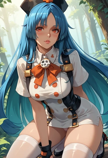 guilty_gear,dizzy_(guilty_gear),nurse,stockings,sexy,panties  - AI generated anime art