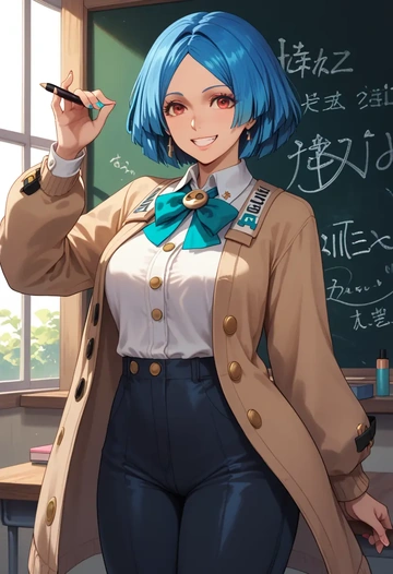 guilty_gear,dizzy_(guilty_gear),teacher, sweater  - AI generated anime art