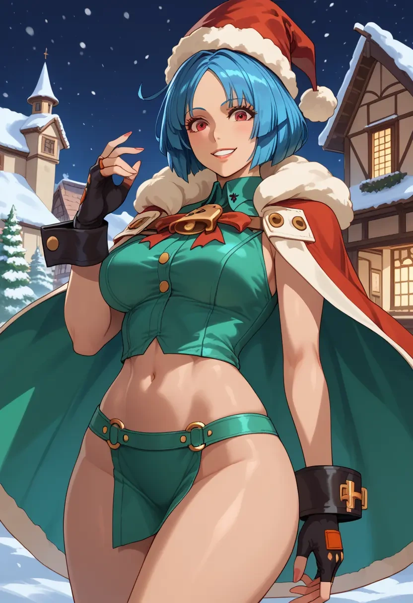 guilty_gear,dizzy_(guilty_gear),Christmas,dress  - 