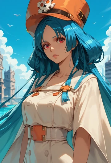 guilty_gear,dizzy_(guilty_gear),graphic tee,dolphin shorts  - AI generated anime art