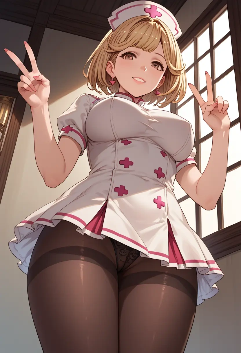 granblue_fantasy,djeeta_(granblue_fantasy),nurse pantyhose,mini skirt, sexy  - 