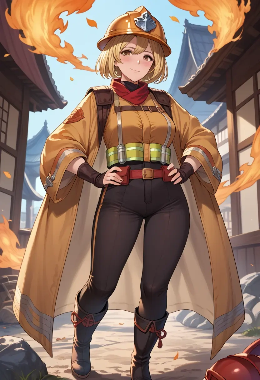 granblue_fantasy,djeeta_(granblue_fantasy),firefighter  - 