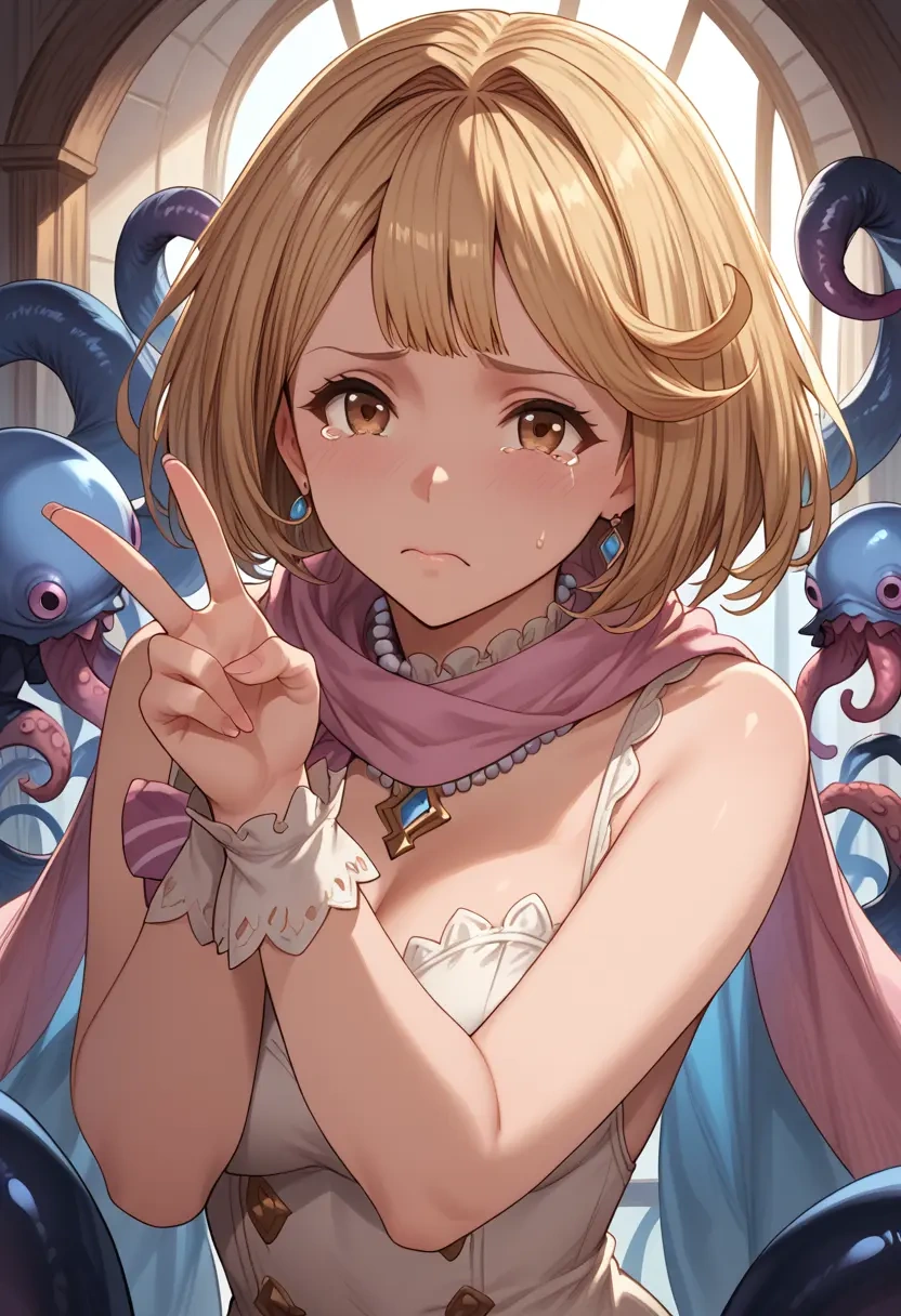 granblue_fantasy,djeeta_(granblue_fantasy),spring,elegant woman,wrap dress  - 