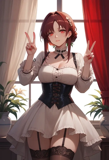 arknights,doctor_(arknights),Victorian-era,stockings,sexy  - AI generated anime art