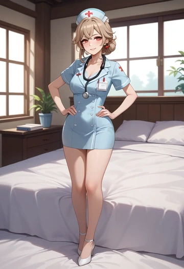 genshin_impact,dodoco_(genshin_impact),nurse  - AI generated anime art